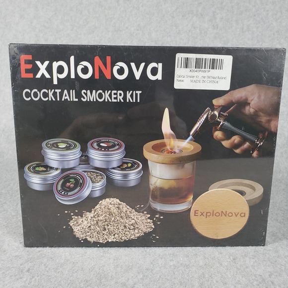 ExploNova Other - ExploNova Cocktail Smoker Kit with Torch Wood Chips Professional Bar Infuser Set